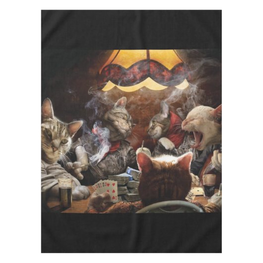 Katten die poker spelen tafelkleed (Voorkant)