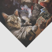 Katten die poker spelen tissuepapier (Detail)