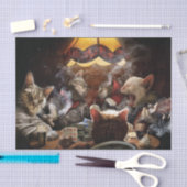 Katten die poker spelen tissuepapier (Craft)