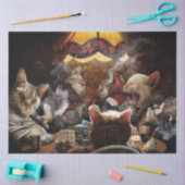 Katten die poker spelen tissuepapier (Craft)