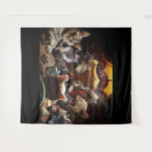 Katten die poker spelen wandkleed (Voorkant (horizontaal))