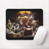 Katten die pokerstoep spelen muismat (Met muis)