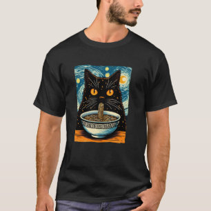 Katten die Ramen eten, Sterrennacht Van Gogh, Katt T-shirt