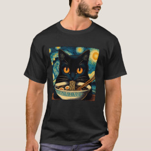 Katten die Ramen eten, Sterrennacht Van Gogh, Katt T-shirt