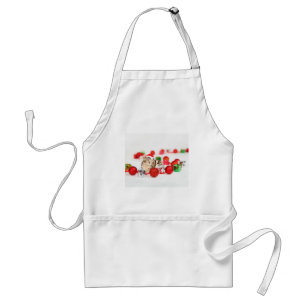 Katten die rode kerstman hoed dragen Kerst Ornamen Standaard Schort