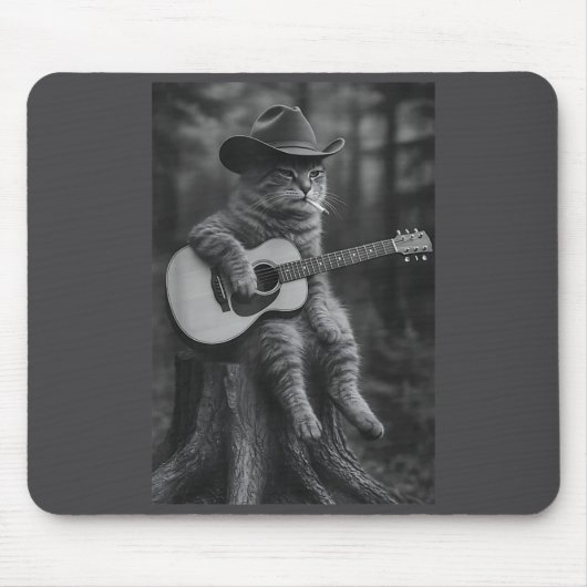 Katten die sigaretten roken Wasbeer Egel Grappige Muismat (Voorkant)