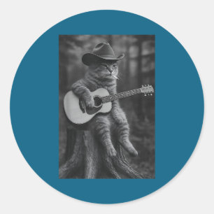 Katten die sigaretten roken Wasbeer Egel Grappige Ronde Sticker