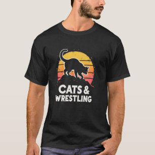 Katten die stiekem worstelen t-shirt