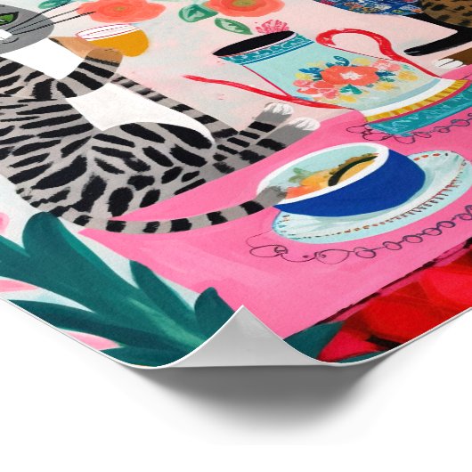 Katten die thee Poster hebben (Hoek)