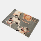 Katten die Utagawa Kuniyoshi spelen Deurmat (Schuin)