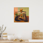 Katten die vissen bekijken poster (Keuken)