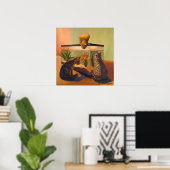 Katten die vissen bekijken poster (Thuiskantoor)