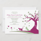 Katten die vogels achtervolgen kaart (Voorkant)