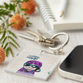 Katten die vragen stellen sleutelhanger (Voorkant Rechts)