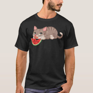 Katten die Watermeloen Grappige Meloen Eten T-shirt