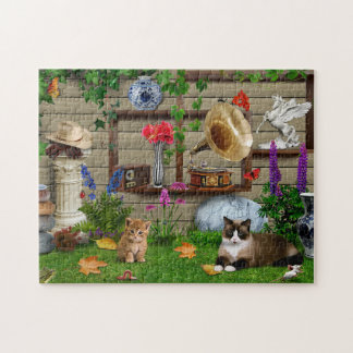 Katten Dieren Huisdier kinder meisje Legpuzzel
