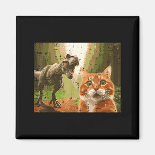Katten Dinosaurus Trex Selfie Grappig Meme Humor J Magneet