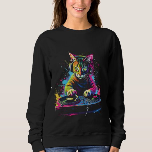 Katten DJ Kunst Trui (Voorkant)