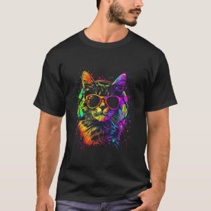Katten-dj Met Koptelefoon En Zonnebril Kitty T-shirt