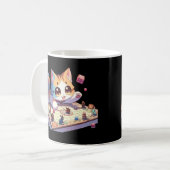 Katten Dobbelstenen Tafelbladspel Koffiemok (Voorkant links)