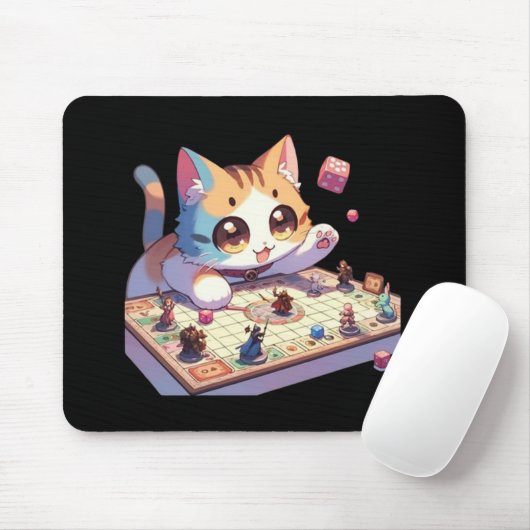 Katten Dobbelstenen Tafelbladspel Muismat (Met muis)
