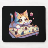 Katten Dobbelstenen Tafelbladspel Muismat (Voorkant)