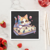 Katten Dobbelstenen Tafelbladspel Servet (Insitu)