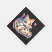 Katten Dobbelstenen Tafelbladspel Servet (Hoek)