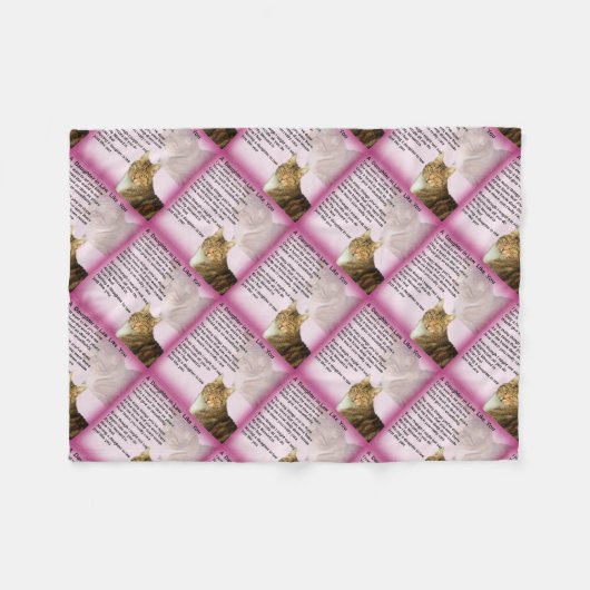 Katten Dochter in het rechtengedicht Fleece Deken (Voorkant (Horizontaal))