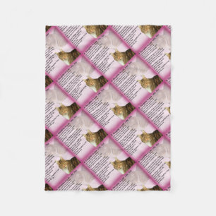 Katten Dochter in het rechtengedicht Fleece Deken