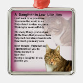 Katten Dochter in het rechtengedicht Metalen Ornament (Voorkant)