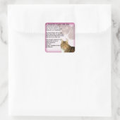 Katten Dochter in het rechtengedicht Vierkante Sticker (Tas)
