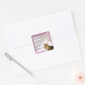 Katten Dochter in het rechtengedicht Vierkante Sticker (Envelop)