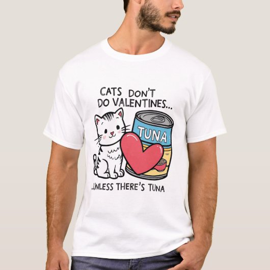 Katten doen geen Valentijnse... Kitten houdt van t T-shirt (Voorkant)