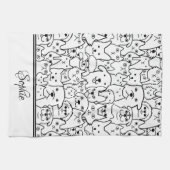 Katten & Dogs gepersonaliseerd Theedoek (Horizontaal)