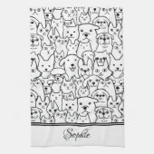 Katten & Dogs gepersonaliseerd Theedoek (Verticaal)