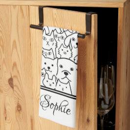 Katten & Dogs gepersonaliseerd Theedoek