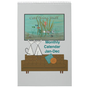 Katten Doing Stuff 12 maanden Kalender
