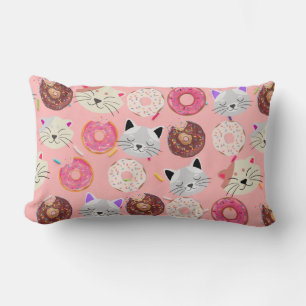 Katten & Donuts Lumbar Pillow Kussen