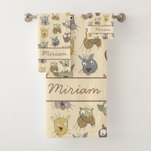 Katten Doodle Bad Handdoek (Insitu)