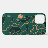 Katten : Doodle naadloos patroon Case-Mate iPhone Case (Achterkant (horizontaal))