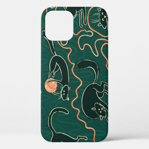 Katten : Doodle naadloos patroon Case-Mate iPhone Case