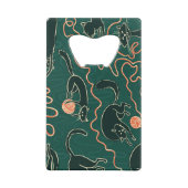 Katten : Doodle naadloos patroon Creditkaart Flessenopener (Achterkant)