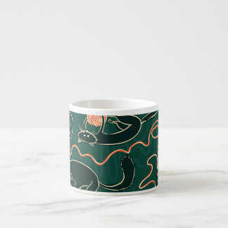 Katten : Doodle naadloos patroon Espresso Kop
