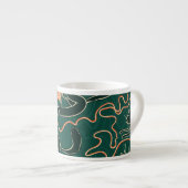 Katten : Doodle naadloos patroon Espresso Kop (Voorkant rechts)