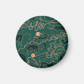 Katten : Doodle naadloos patroon Magneet (Voorkant)