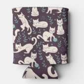 Katten Doodle stijl patroon Blikjeskoeler (Achterkant)