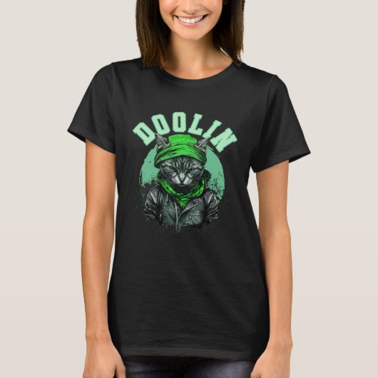 Katten Doolin Ierse St. Patrick's Dag Ierland T-shirt (Voorkant)