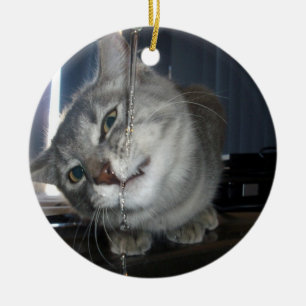 Katten Dorst, keramische kerstboomdecoratie. Keramisch Ornament