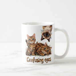 Katten Drietand Trio in Bloei Kattenogen kitten Ka Koffiemok